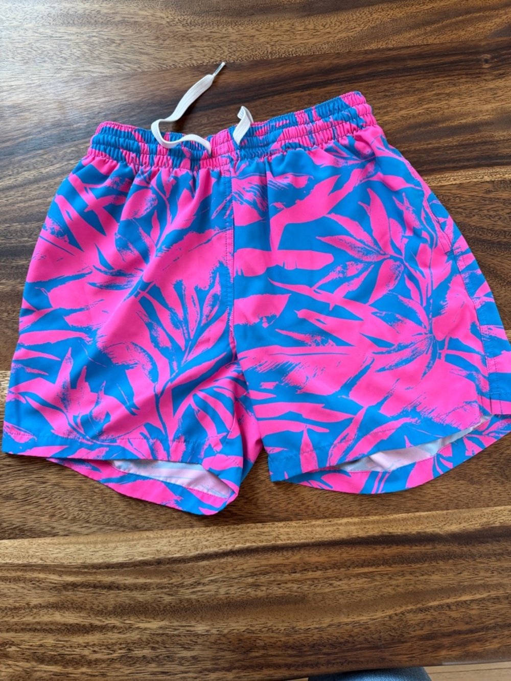 Chubbies Bright Pink & Blue Tropical Swim Shorts